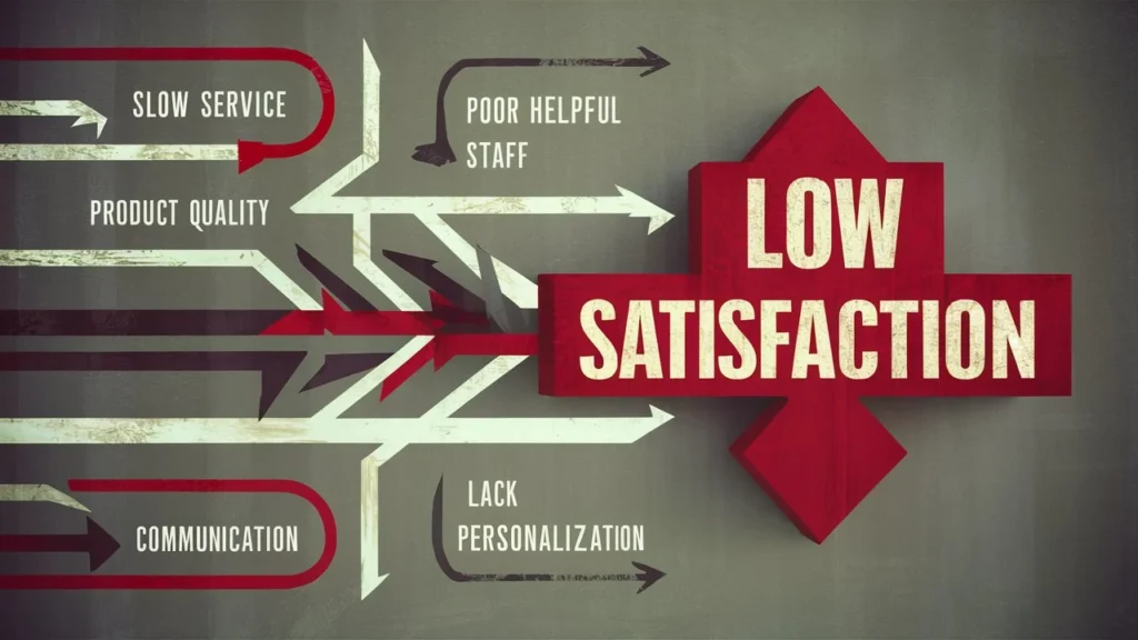 What causes low customer satisfaction